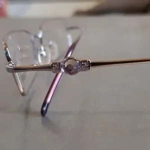 Fendi F670R eyeglasses FENDI F670R 714 Eyeglasses Frames Gold w. Yellow diamond  main image 4